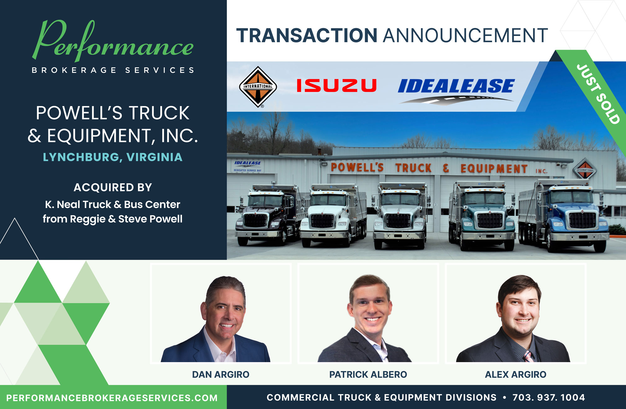 Powell's Truck & Equipment sells to Korey Neal Truck with Performance Brokerage