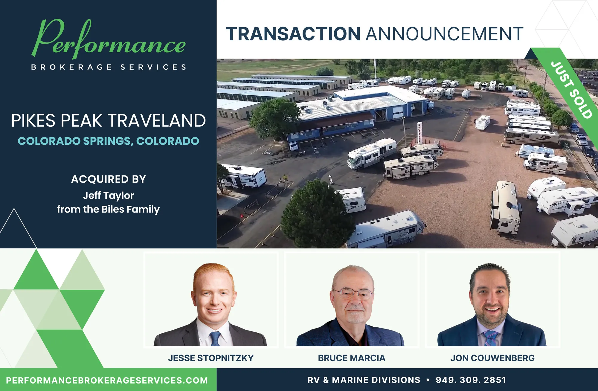 Pikes Peaks Traveland sells to Jeff Taylor with Performance Brokerage