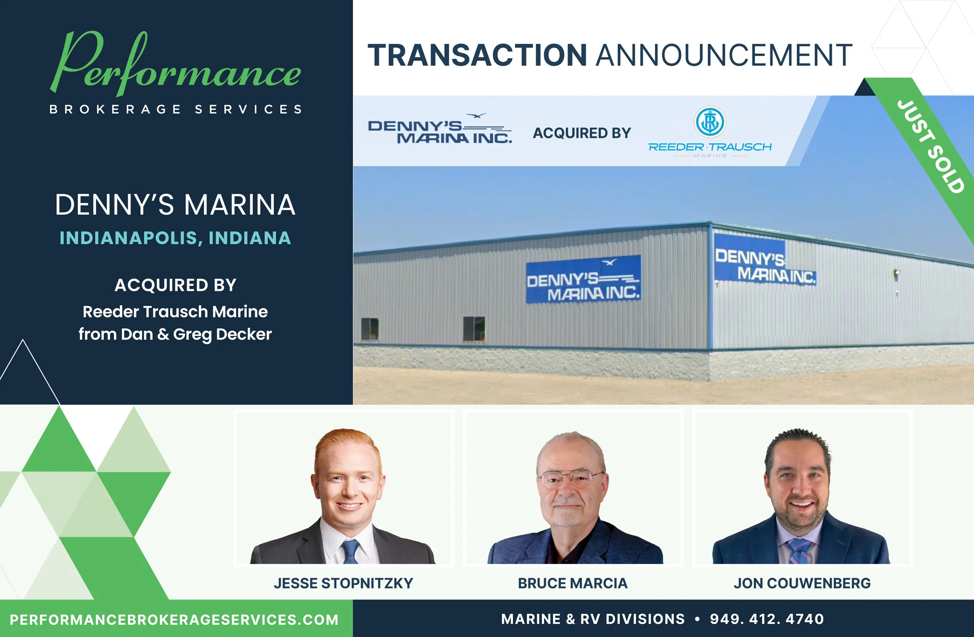 Denny's Marina sells to J Hurless & Monty Anderson with Performance Brokerage