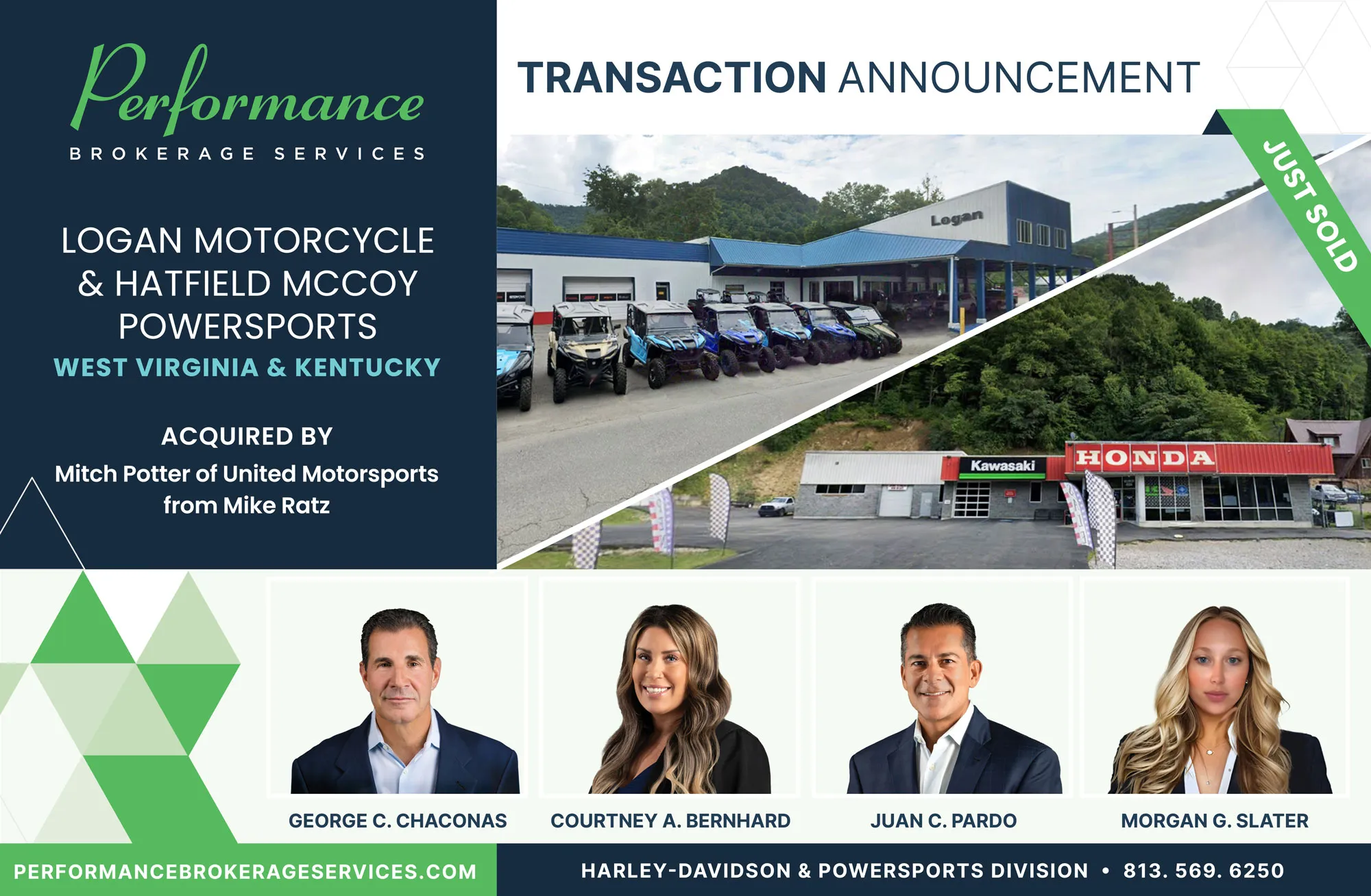 Logan Motorcycles & Hatfield McCoy Powersports sells to United Motorsports with Performance Brokerage